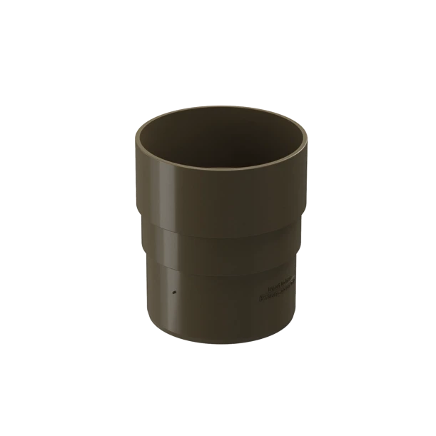 Соединитель (муфта) трубы водостока Деке Премиум Каштан 8017
